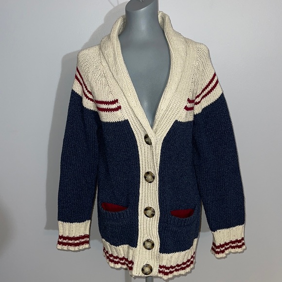 Cotton Country Oversized Button Up Knit Carlton Cardigan - Picture 1 of 14